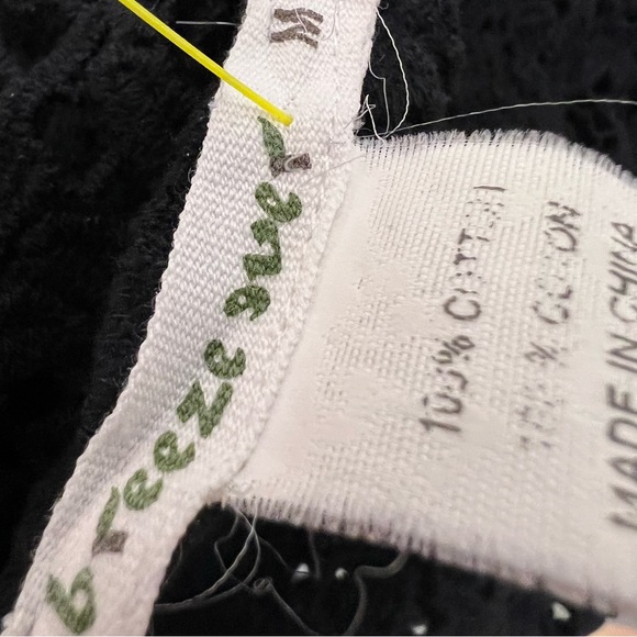 Breeze ever crochet tank top black boho bohemian knitted open shirt festival - Picture 6 of 6